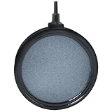 ITROLLE Schwarzer Quarz-Sand-Luftstein, rund, Luftblasen-Diffusor, 10,5 mm,...