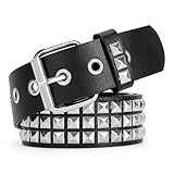 VONMELLI Nietengürtel Y2K Gürtel Goth Gürtel für Damen und Herren...