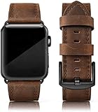 PARMPH Lederarmband kompatibel für Apple Watch 42 mm 44 mm 45mm 46mm,...