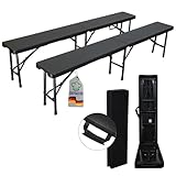 CHEFGASTRO 2er Set Bierbank klappbar Klappbank Outdoor wetterfest mit...