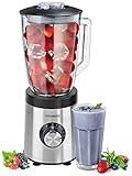 Standmixer 800 Watt 6-Fach Metallmesser 1,5 Liter 5 Stufen Glas Edelstahl...