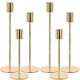 MOYKSRR Kerzenständer 6 Set, Gold Metall Kerzenhalter, Hoch...