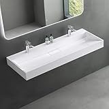 Mai & Mai Waschbecken Weiß Aufsatzwaschbecken Hängewaschtisch inkl....