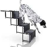 Bella & Balu Hundetreppe, Faltbar, 4 Stufen Einstiegshilfe für Auto, Bett,...