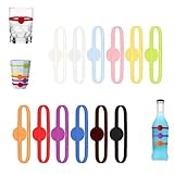 leersao Glasmarkierer,12 Stück Glas Markierung Trinkgläser,Glasmarker...