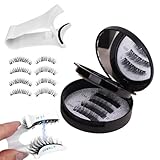 Magnetische Wimpern gesetzt, natürlicher Look Wimpern - Wasserdichte 3D...