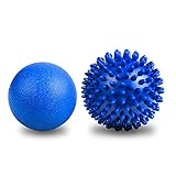 URAQT Massagebälle Faszienball, 2 Stück Faszien Kugel Fitness Massageball...
