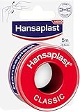 Hansaplast Fixierpflaster Classic (5 m x 2,5 cm), Tapeband zur einfachen...