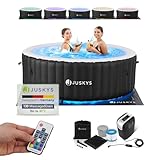 Juskys Whirlpool Palmira für bis zu 6 Personen - Outdoor Indoor Pool...