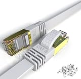 Veetop Lan Kabel 15 Meter Netzwerkkabel Cat 8 Flaches Internetkabel für 40...