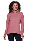 RBX Active Damen Ultra Soft Quilted Cowl Neck Pullover Sweatshirt, Jacquard...