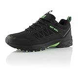 Fusskleidung® Herren Wanderschuhe Wasserabweisende Trekkingschuhe Schwarz...