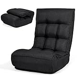 RELAX4LIFE Bodenstuhl Faltbar, Lazy Sofa mit 4-stufig Verstellbarer...