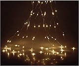 Vanorell 40 LEDs Lichterbündel warmweiß Silberdraht batteriebetrieben...