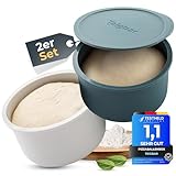Teigbar Pizzaballenbox mit Deckel, 2er Set - platzsparende Teigbox aus...