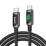 SooPii 100W USB-C-auf-USB-C-Kabel, 1,2M Schnellladekabel mit LED-Anzeige,...