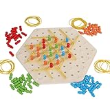 Kettendreieck-Schachspiel, hölzernes dreieckiges Gummiband-Brettspiel,...