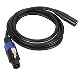 Aramox Lautsprecherstecker Männlich, XLR Männlicher Kabel 1,8 M mit...