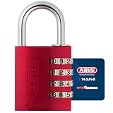 ABUS Zahlenschloss 145/40 Rot - Kofferschloss, Spindschloss u. v. m. -...