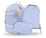 Baagl Schulrucksack Set Mädchen 3 Teilig, Schultasche ab 3. Klasse,...