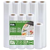 Omtofo Vakuumierfolie 9 Rollen Vakuumierbeutel, Vakuumbeutel Lebensmittel...