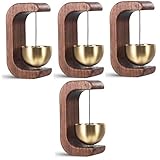 Zerodeko 4 Stück Shopkeeper Bell Holz Türklingel mit Messingglocke...