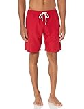 Amazon Essentials Herren Schnelltrocknende 23 cm Badehose, Rot, L