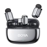 BOYA MINI 2 Mikrofon Handy, 48 kHz/24 Bit, 100m, 30h, USB-C Mini Mikrofon...
