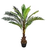 Künstliche Palme 100 cm mit 18 Palmenwedel wie echt Kunstpalme...