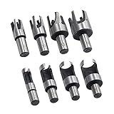 Mesee 8 Stück Holz Plug Cutter Bohrer, Zapfenbohrer Sets, Klaue Konische...