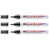 Edding Permanent-Marker 8300, schwarz, runde Spitze, 1,5-3 mm, 3 Stück
