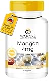 Mangan 4mg - Mangangluconat Kapseln - vegan & hochdosiert - 90 Kapseln |...