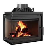 KRATKI Kamineinsatz Simple – 8 kW Holzofen-Einsatz mit seitlicher...
