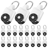 ULTECHNOVO 100 Stück Vorhangschienen-gleiter mit Doppelrädern...