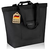 COTTARA® Einkaufstasche groß | Shopper mit Reißverschluss, verstärktem...