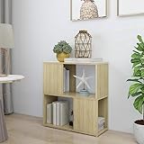 INLIFE Bücherregal Sonoma-Eiche 60x24x63 cm Holzwerkstoff,10.1kg,809065