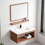 Badezimmer-Waschtisch-Kombination, Wandschrank-Set mit Spiegel,...