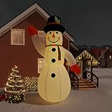 Sufrk Aufblasbarer Schneemann mit LEDs 620 cm Weihnachtsdeko Garten...