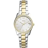 Fossil Damenuhr Scarlette Mini, Quarzwerk, 32mm 2T Silber/Gold...