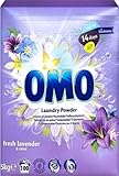 OMO Waschpulver Lavendel & Minze, 5kg, 100 Waschladungen, Phosphatfrei,...