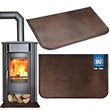KOTARBAU® Kaminofen Bodenplatte 40 x 60 cm aus Pulverbeschichtung Stahl...