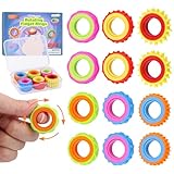 Fidget Ring Toys für Kinder Erwachsene, 12 Pcs Anti Stress Ring Akupressur...