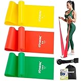 GYMERK Fitnessbänder 3er-Set, Gymnastikband mit 3 Widerstandsstufen,...