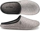 ESTRO Filzpantoffeln Herren mit Filzsohle - Hausschuhe Herren Winter Warm...