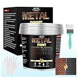 Meuvcol Metallschutzlack – 1000 ml Schwarz Matt Rostschutzfarbe für...