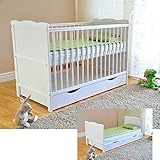 Marsell Baby Gitterbett mit Schublade mit Deckel Babybett Kinderbett mit...