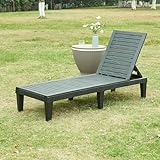 casa.pro Sonnenliege Ateleta Gartenliege 172 x 58 cm wetterfest mit...