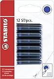 STABILO - Tintenpatronen zum Nachfüllen - Refill - 12er Pack - blau...