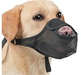 SHUOHONG Hunde Maulkorb, Nylon-Mesh, Atmungsaktiv und Bequem, Maulkorb für...