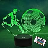 Lightzz Fußballgeschenke für Kinder, Fußball 3D Illusion Lampe Fußball...